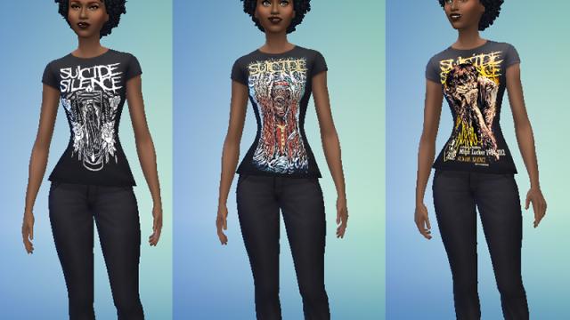 Suicide Silence Shirts для The Sims 4