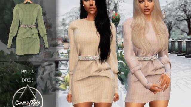 Camuflaje - Bella (Dress) для The Sims 4