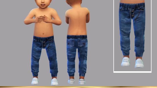 Jeans Antony toddler для The Sims 4