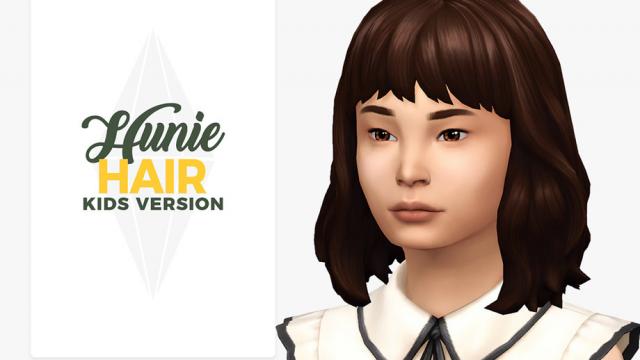 Волосся Hunie для дітей / Hair для дітей для The Sims 4