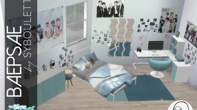 Baepsae set - Kpop bedroom (part 2) for The Sims 4