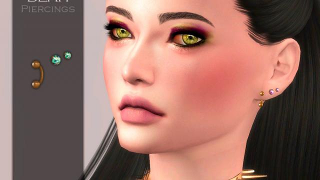 [Suzue] Beah Piercings для The Sims 4