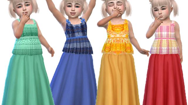 T55 Toddler skirt 01 (Base game) для The Sims 4