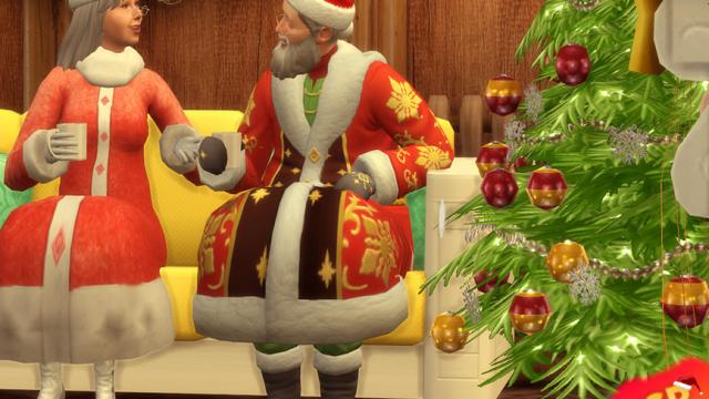 Holiday Wonderland - Mrs Claus Coat for The Sims 4