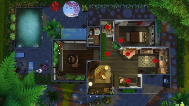 Japanese modern for The Sims 4