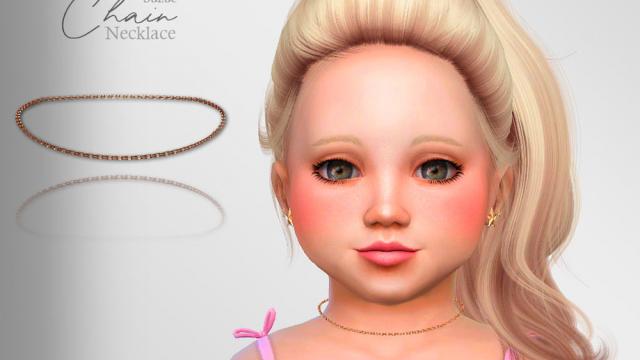 [Suzue] Chain Toddler Necklace для The Sims 4