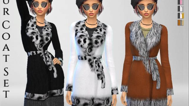 Fur Coat Set для The Sims 4