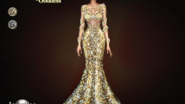 Sanadya goddess dress для The Sims 4