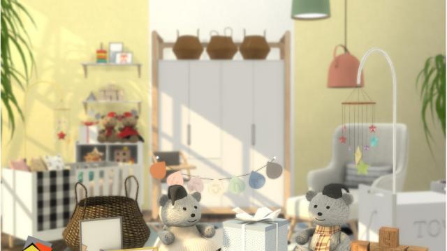 Monarch Nursery Decor Materials для The Sims 4