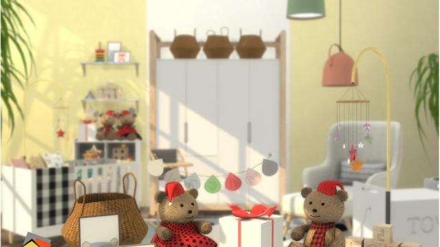 Monarch Nursery Decor Materials для The Sims 4
