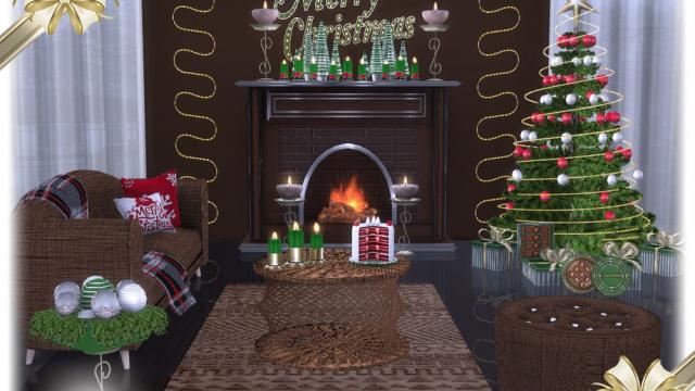 Segor christmas living room for The Sims 4