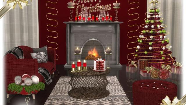 Segor christmas living room for The Sims 4