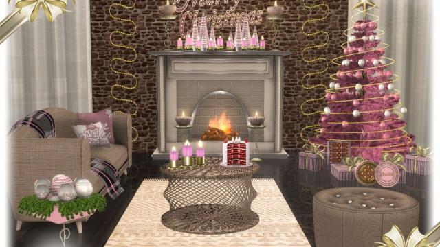 Segor christmas living room for The Sims 4