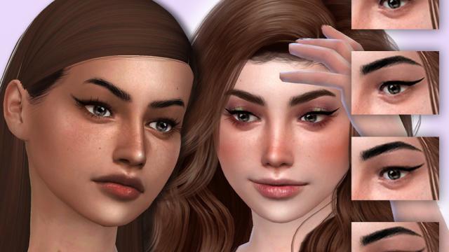 Брови El-03 / Luna Liner для The Sims 4