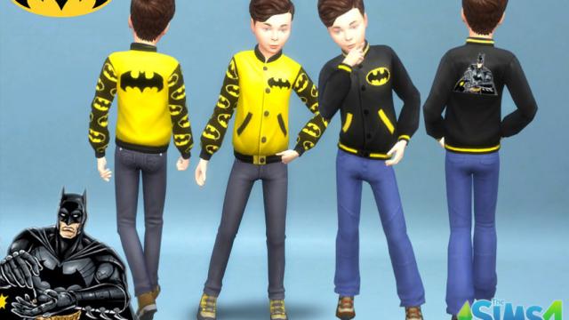 Super hero boy jackets для The Sims 4