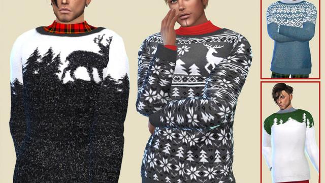 Holiday Wonderland - Christmas wide sweater for man