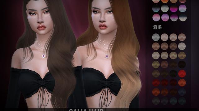 LeahLillith Galia Hair для The Sims 4