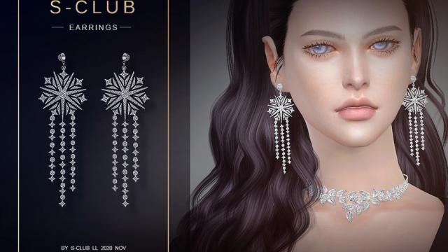 S-Club ts4 LL EARRINGS 202033 для The Sims 4