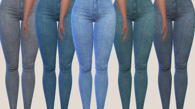 Denim Skinny Jeans 015 для The Sims 4
