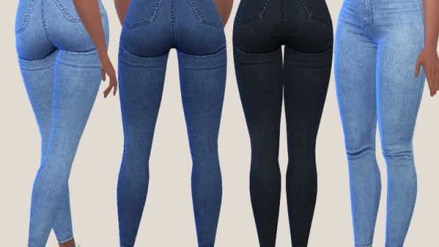 Denim Skinny Jeans 015 для The Sims 4