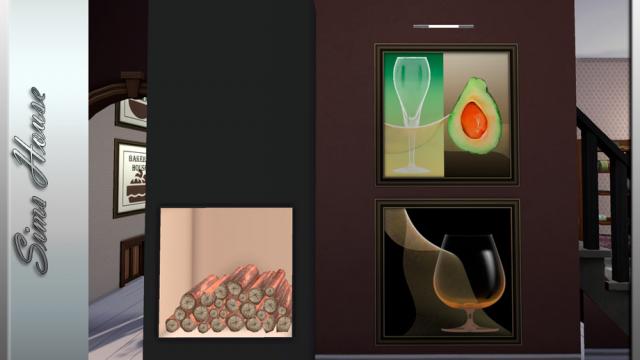 Wall Art Pictures For Restaurant And Kitchen для The Sims 4