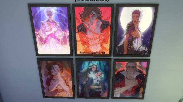 The Arcana: Visual Game Romance Frame [6 Swatches] for The Sims 4