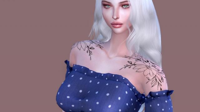 Random Tattoos-Flowers on the shoulders n1