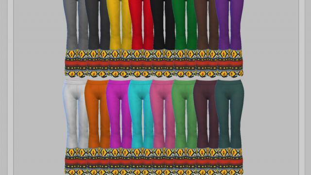 Holiday Wonderland - Kwanzaa Pants для The Sims 4
