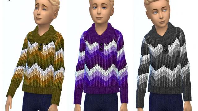 KeyCamz Boy's Sweater 0104 (Kid's Room Stuff Needed) для The Sims 4