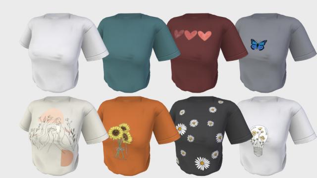T-Shirt - TP385 для The Sims 4