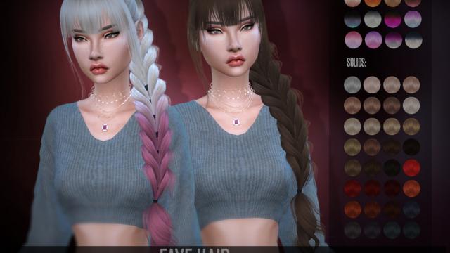 LeahLillith Faye Hair для The Sims 4