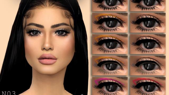 [MH] Eyelashes N03 для The Sims 4