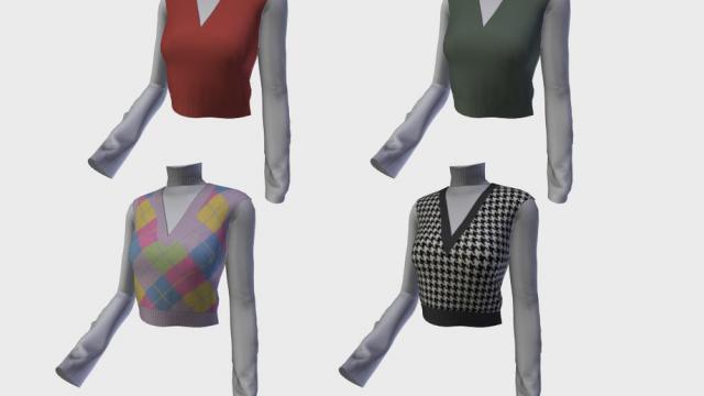 Sleeveless Sweater - TP393 для The Sims 4
