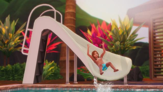Functional pool slide