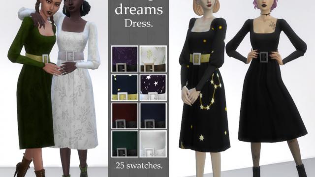 Плаття / Cottage Dreams Dress. для The Sims 4