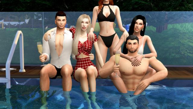Joy Pool (Pose Pack) для The Sims 4