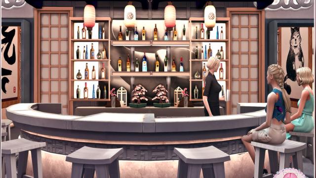 Karaoke Bar Hazakura для The Sims 4