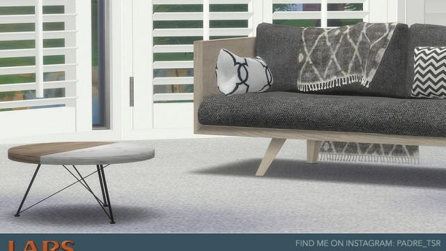 Lars Living Room - Loveseat - Nuts and Wood for The Sims 4