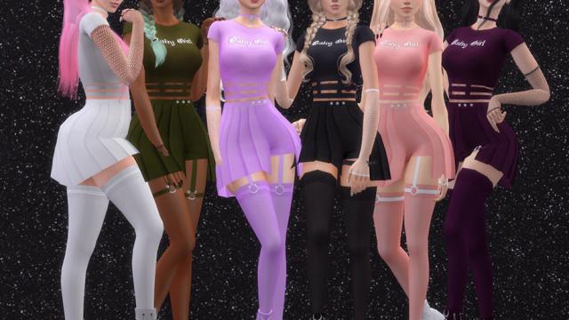Baby Girl Top для The Sims 4