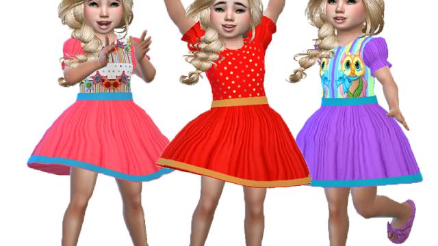 T55 Toddler dress 10 (Base game) для The Sims 4