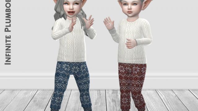 IP Toddler Christmas Leggings для The Sims 4