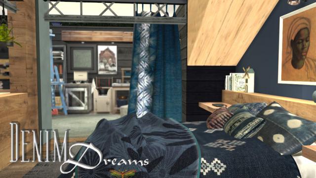 Rooms - Denim Dreams для The Sims 4