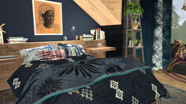 Rooms - Denim Dreams для The Sims 4