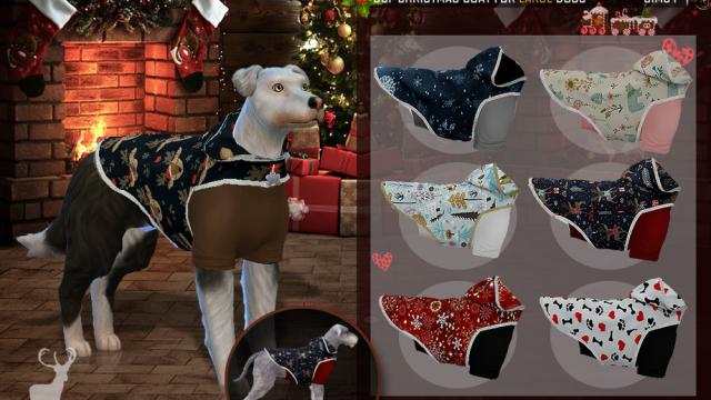 DSF CHRISTMAS COAT FOR LARGE DOGS