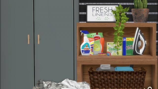 Zen Laundry Room for The Sims 4