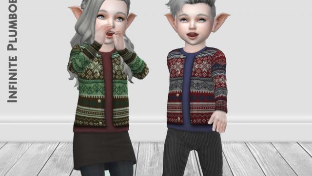 IP Toddler Christmas Knit Cardigan