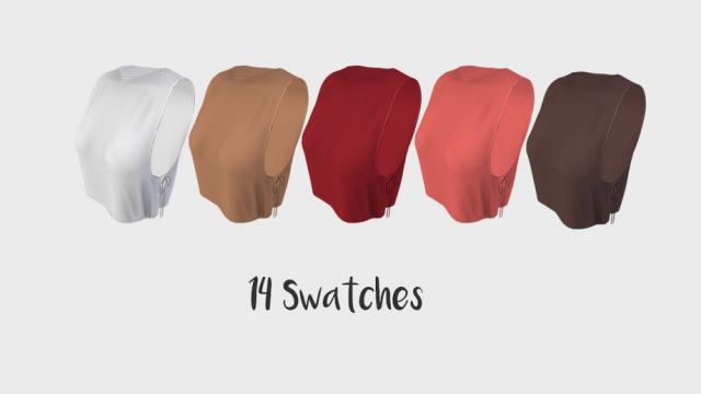 Side Slit Top - TP379 для The Sims 4