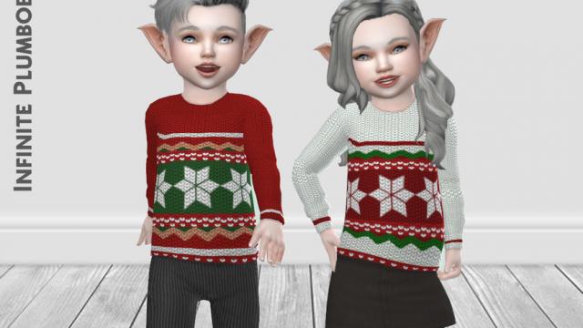 IP Toddler Christmas Knit Jumper для The Sims 4