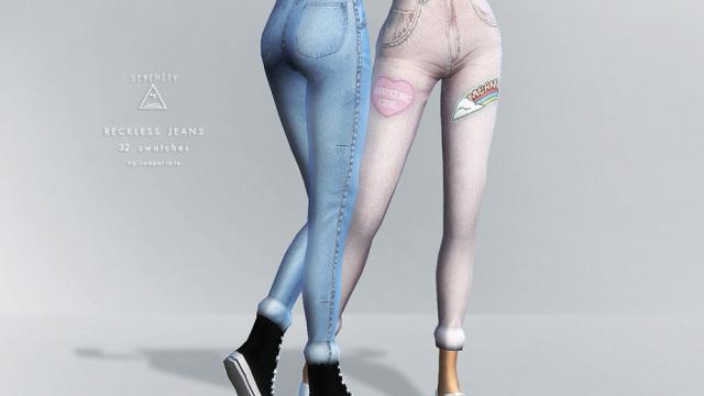 Reckless Jeans для The Sims 4