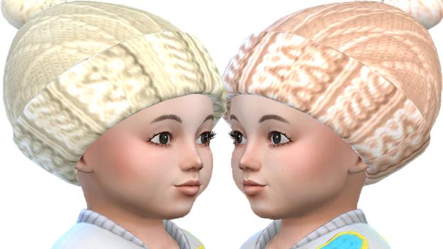 Beanie pom toddler hat (Base game) for The Sims 4